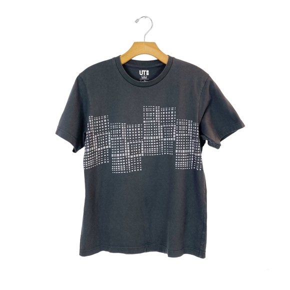 Uniqlo x George Sowden Gray Geometric T-shirt Small - Picture 6 of 6